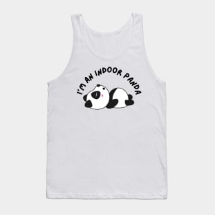 Funny panda meme I'm an indoor panda Tank Top